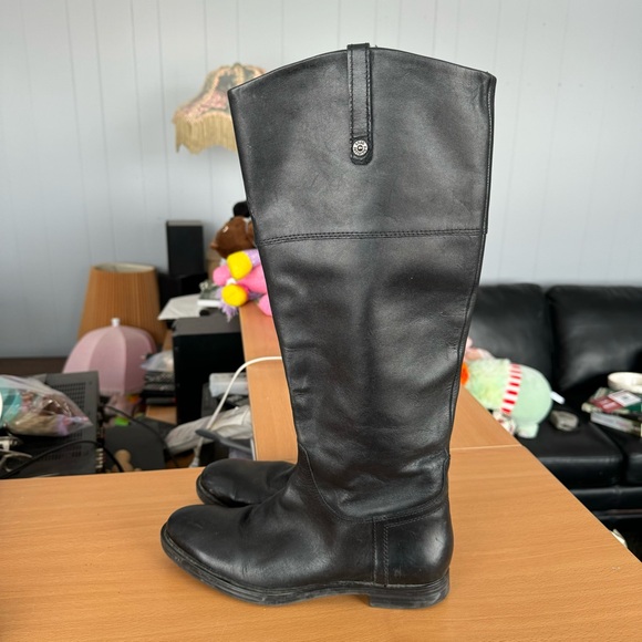 Enzo Angiolini Black Leather Boots - Picture 2 of 7